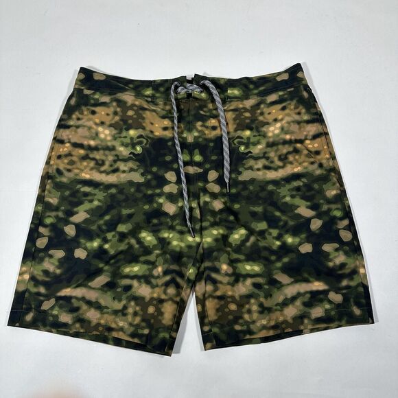 Burberry Breton Camo Print Men Size XL Swim Trunks/Shorts Fern Green NWT $480 - Picture 5 of 10